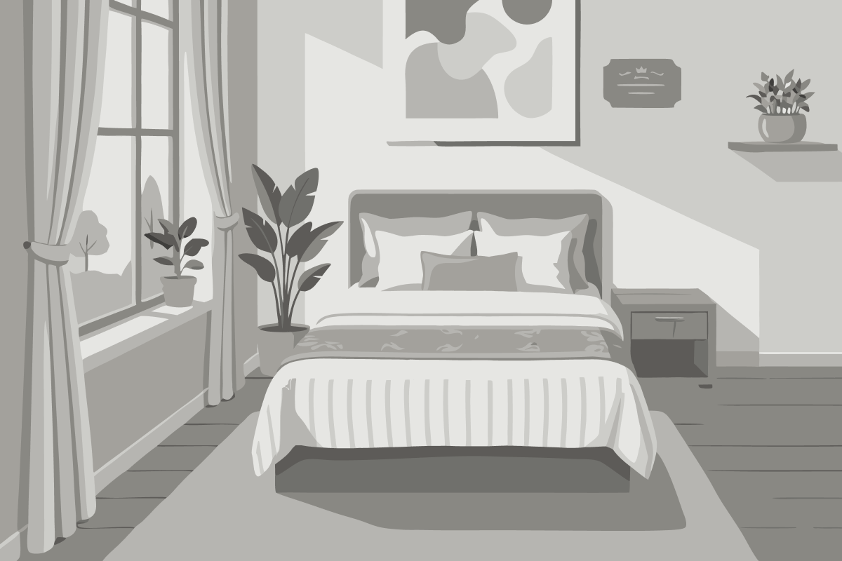 Single Bed in Dormitory Room